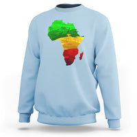 Africa Map Green Yellow Red Proud African Pride Juneteenth Sweatshirt - Wonder Print Shop