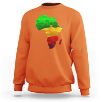 Africa Map Green Yellow Red Proud African Pride Juneteenth Sweatshirt - Wonder Print Shop