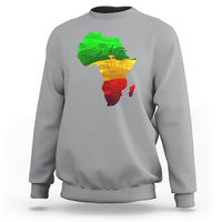 Africa Map Green Yellow Red Proud African Pride Juneteenth Sweatshirt - Wonder Print Shop