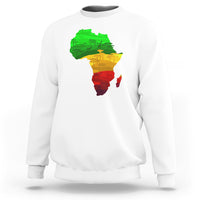 Africa Map Green Yellow Red Proud African Pride Juneteenth Sweatshirt - Wonder Print Shop