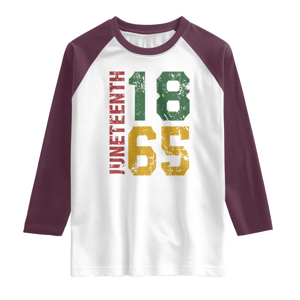 Juneteenth Raglan Shirt Celebrating Freedom In African History Since 1865
