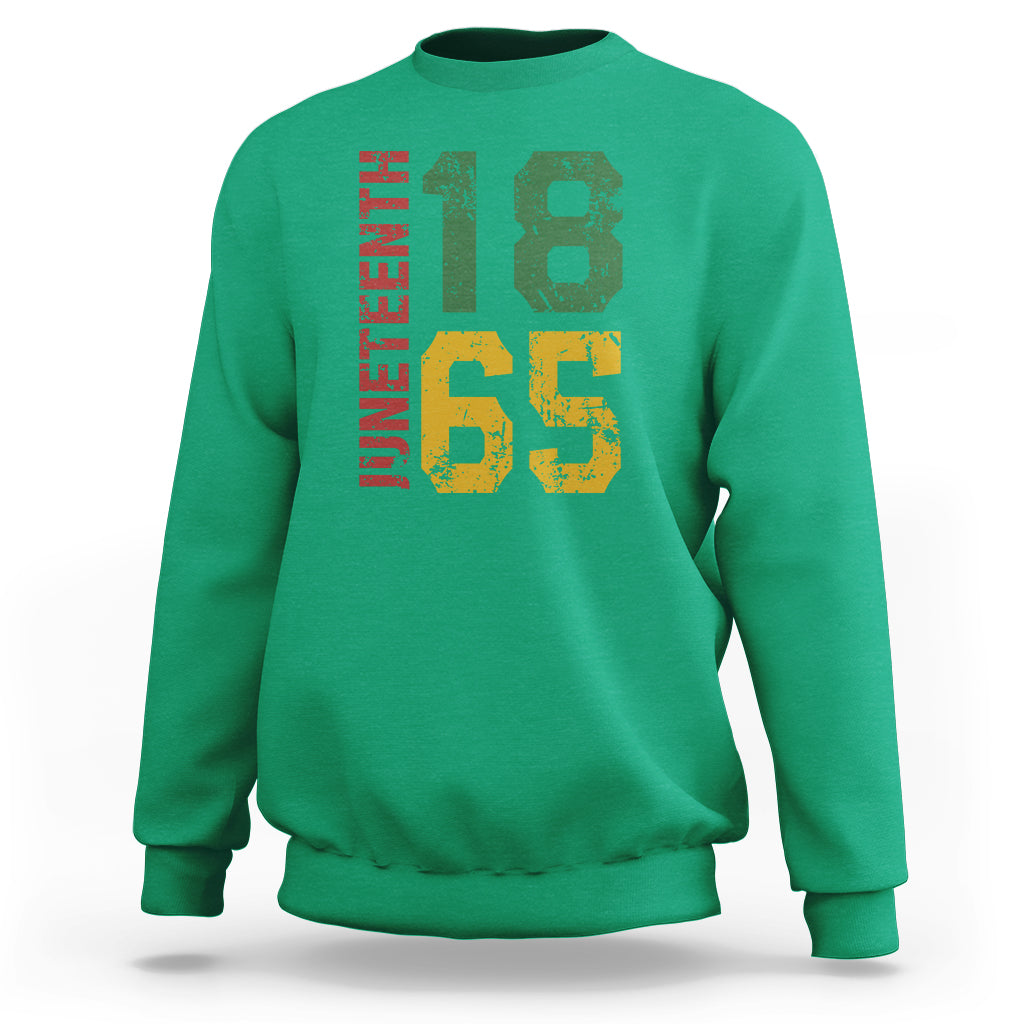 Juneteenth Sweatshirt Celebrating Freedom In African History Since 1865 - Wonder Print Shop