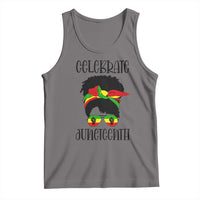 Black Women Tank Top Celebrate Juneteenth Messy Bun