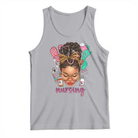 African American Nurse Tank Top Nursing Black Messy Bun
