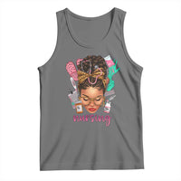 African American Nurse Tank Top Nursing Black Messy Bun