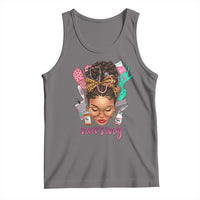 African American Nurse Tank Top Nursing Black Messy Bun