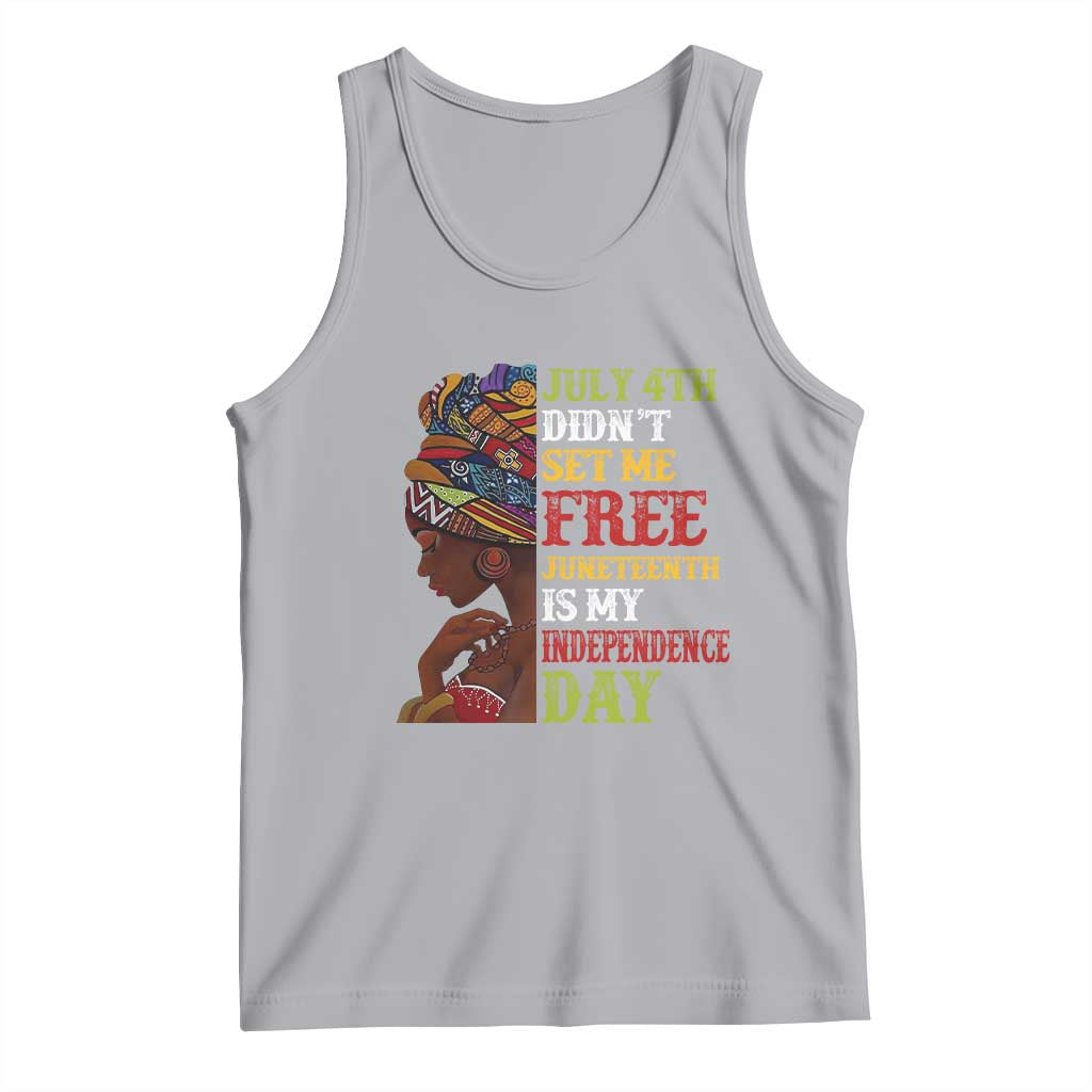 Afro Woman Tank Top Juneteenth is My Independence Day Not July 4th