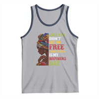 Afro Woman Tank Top Juneteenth is My Independence Day Not July 4th