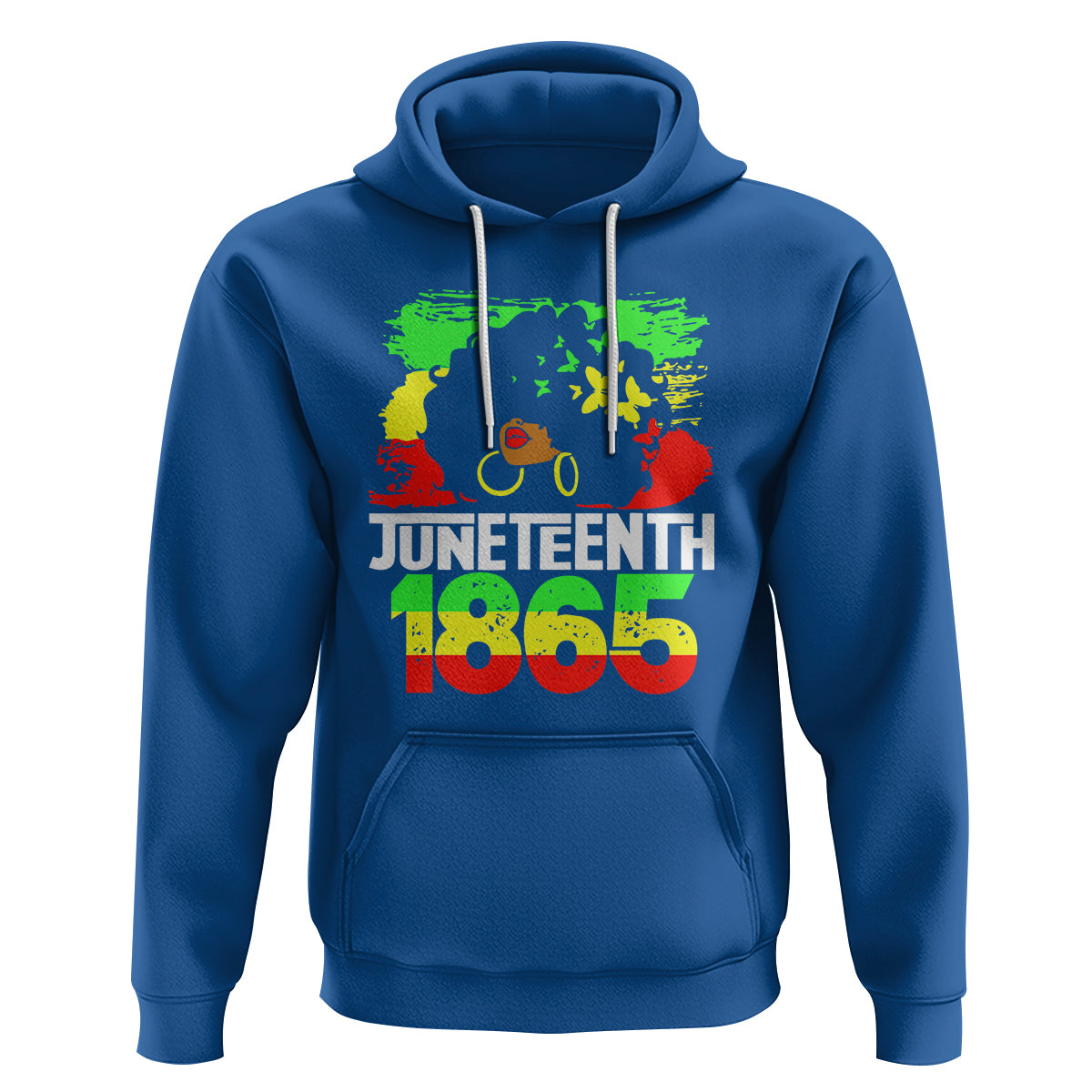 Afro Woman Hoodie Juneteenth 1865 Black Pride - Wonder Print Shop