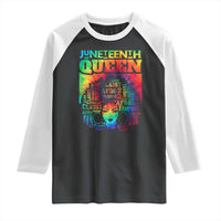 Juneteenth Afro Queen Raglan Shirt Melanin Black Women Magic Tie Dye