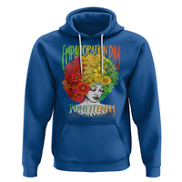 Freeish Juneteenth Hoodie Black Women with Flowers in Her Hair Freedom Day African American June 19th 1865 - Wonder Print Shop