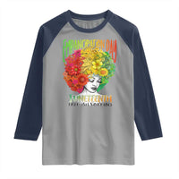 Freeish Since 1865 Juneteenth Raglan Shirt Freedom Day African American June 19th Black Women Floral Hair