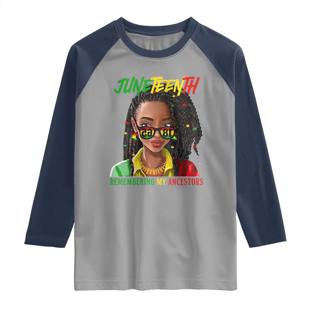 Black Prince Juneteenth 1865 Raglan Shirt Loc'd Hair Remembering My Ancestor for Women