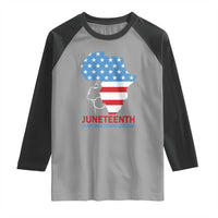 Juneteenth Is My Independence Day Raglan Shirt African Woman Not 4th Of July