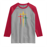 Christian Cross Juneteenth Raglan Shirt African Black Freedom Day 1865