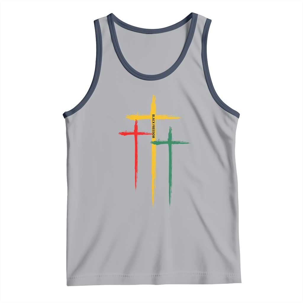 Christian Cross Juneteenth Tank Top African Black Freedom Day 1865