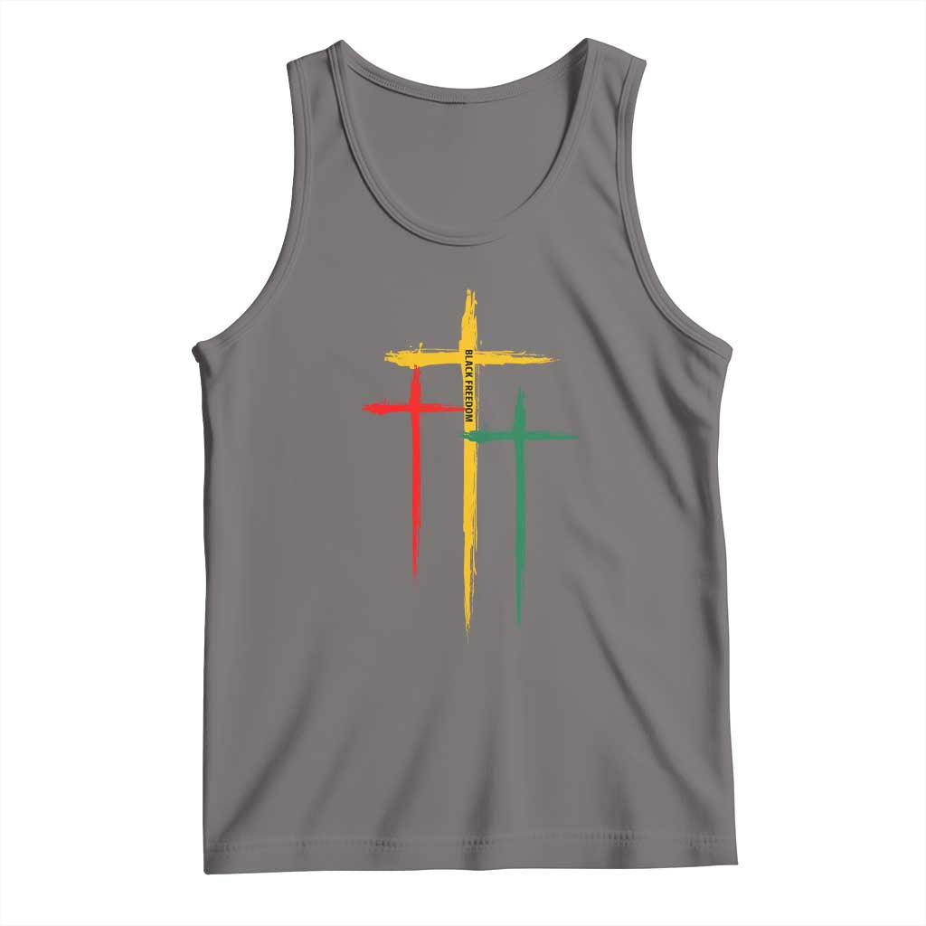 Christian Cross Juneteenth Tank Top African Black Freedom Day 1865