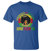Vintage Juneteenth T Shirt For Women Remembering My Ancestors - Wonder Print Shop