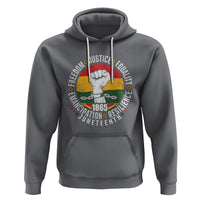 Juneteenth Fist Hoodie Freedom Justice Equality Emancipation Resilience - Wonder Print Shop