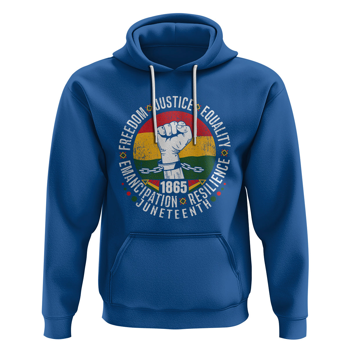 Juneteenth Fist Hoodie Freedom Justice Equality Emancipation Resilience - Wonder Print Shop