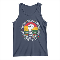 Juneteenth Raised Fist Tank Top Freedom Justice Equality Emancipation Resilience