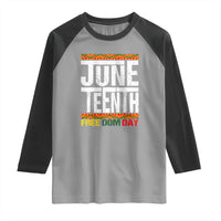 Juneteenth Freedom Day Raglan Shirt Since 1865 Black History Month