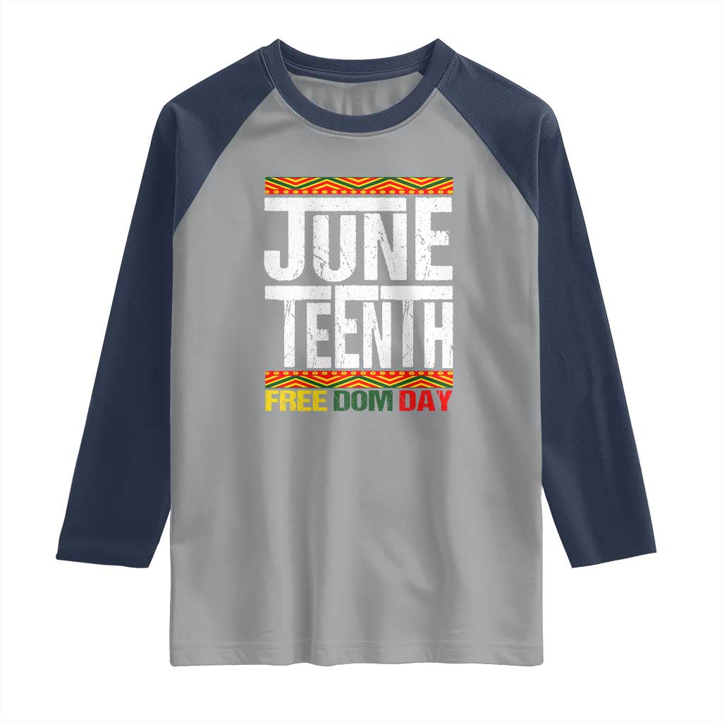 Juneteenth Freedom Day Raglan Shirt Since 1865 Black History Month