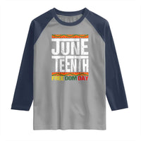 Juneteenth Freedom Day Raglan Shirt Since 1865 Black History Month