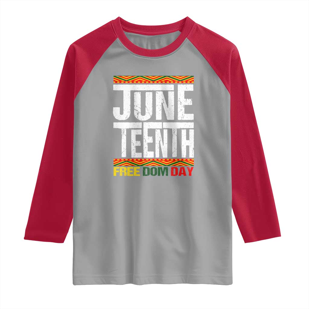 Juneteenth Freedom Day Raglan Shirt Since 1865 Black History Month