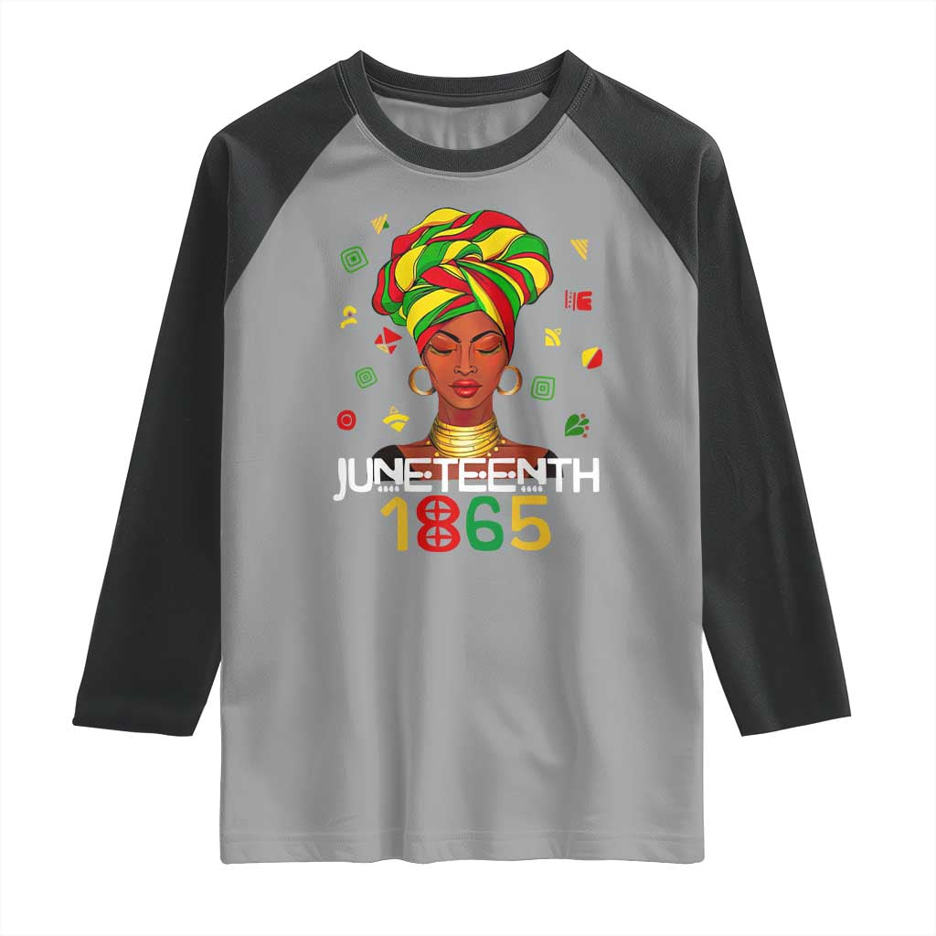 Melanin Queen Raglan Shirt 1865 Juneteenth Celebrate African American Freedom Day