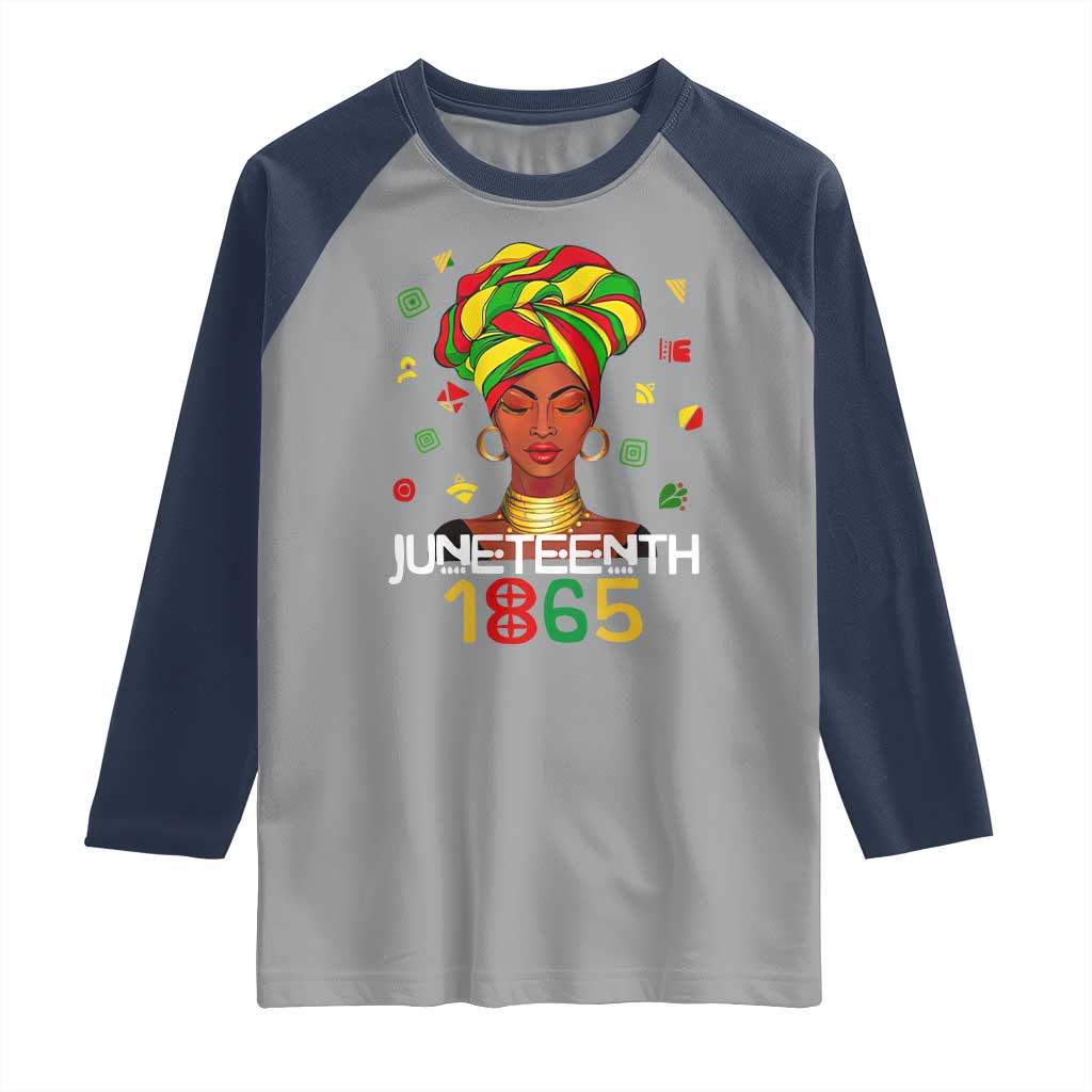 Melanin Queen Raglan Shirt 1865 Juneteenth Celebrate African American Freedom Day