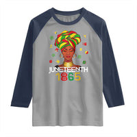 Melanin Queen Raglan Shirt 1865 Juneteenth Celebrate African American Freedom Day