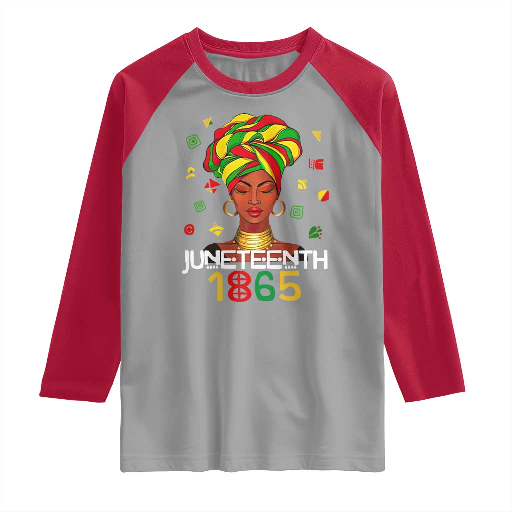 Melanin Queen Raglan Shirt 1865 Juneteenth Celebrate African American Freedom Day