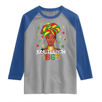 Melanin Queen Raglan Shirt 1865 Juneteenth Celebrate African American Freedom Day