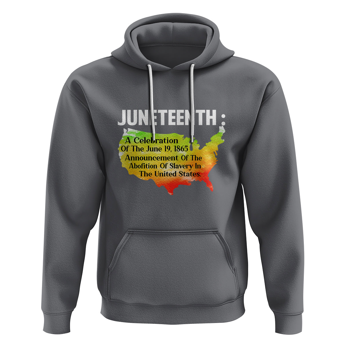 Black History Themed Hoodie With African Map Juneteenth Celebrates - Wonder Print Shop