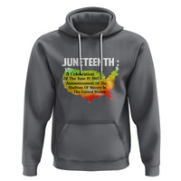 Black History Themed Hoodie With African Map Juneteenth Celebrates - Wonder Print Shop