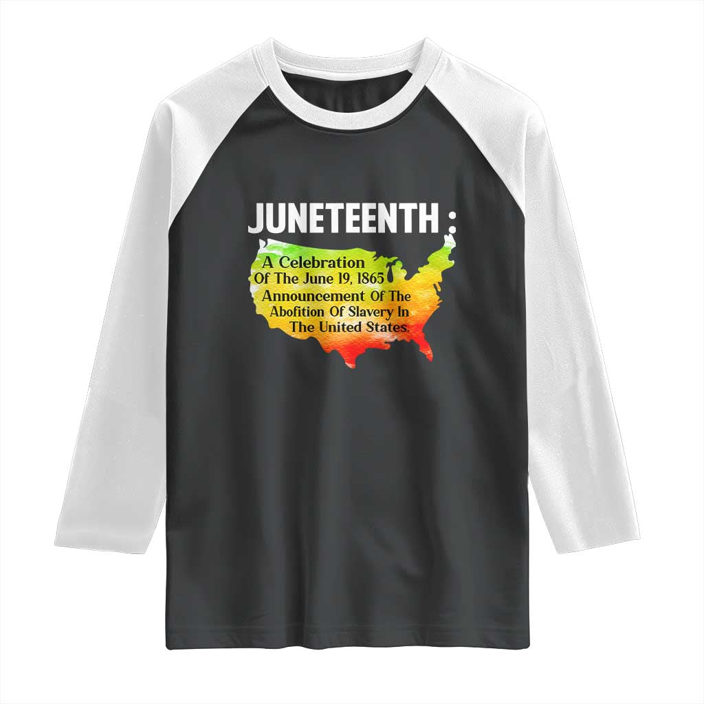 Black History Raglan Shirt With African Map Juneteenth Celebration