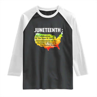 Black History Raglan Shirt With African Map Juneteenth Celebration