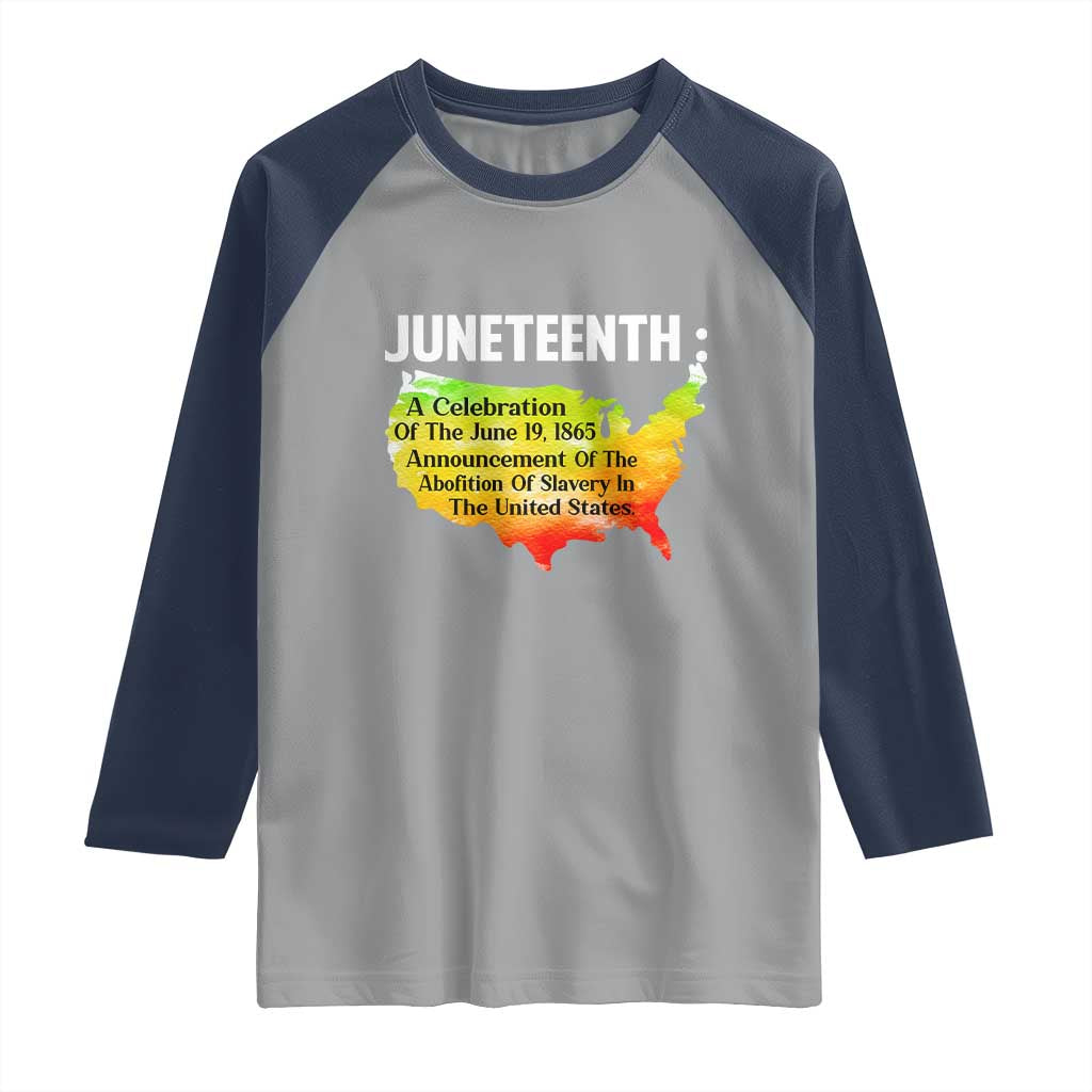 Black History Raglan Shirt With African Map Juneteenth Celebration