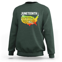 Black History Themed Sweatshirt With African Map Juneteenth Celebrates - Wonder Print Shop