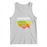 Black History Tank Top With African Map Juneteenth Celebration