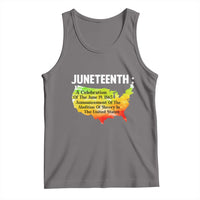Black History Tank Top With African Map Juneteenth Celebration