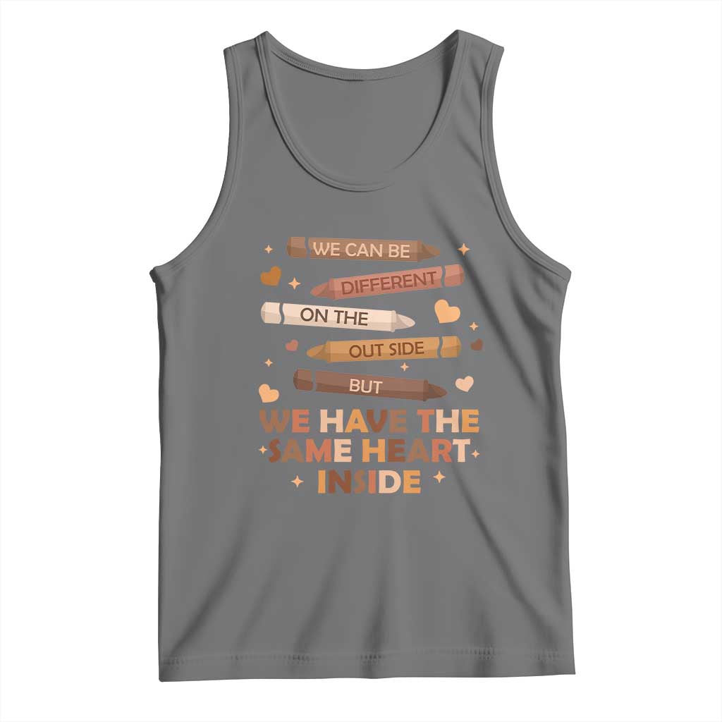 Black Pride Teaching Tank Top For Teacher We Have The Same Heart Inside BHM African American