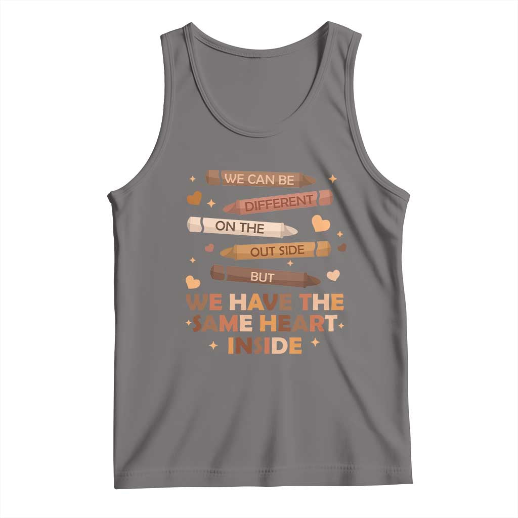 Black Pride Teaching Tank Top For Teacher We Have The Same Heart Inside BHM African American