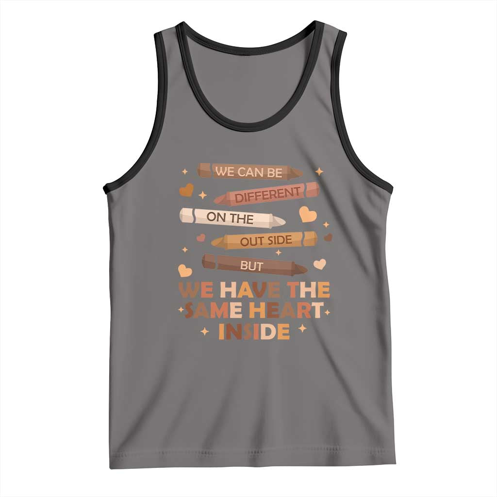 Black Pride Teaching Tank Top For Teacher We Have The Same Heart Inside BHM African American