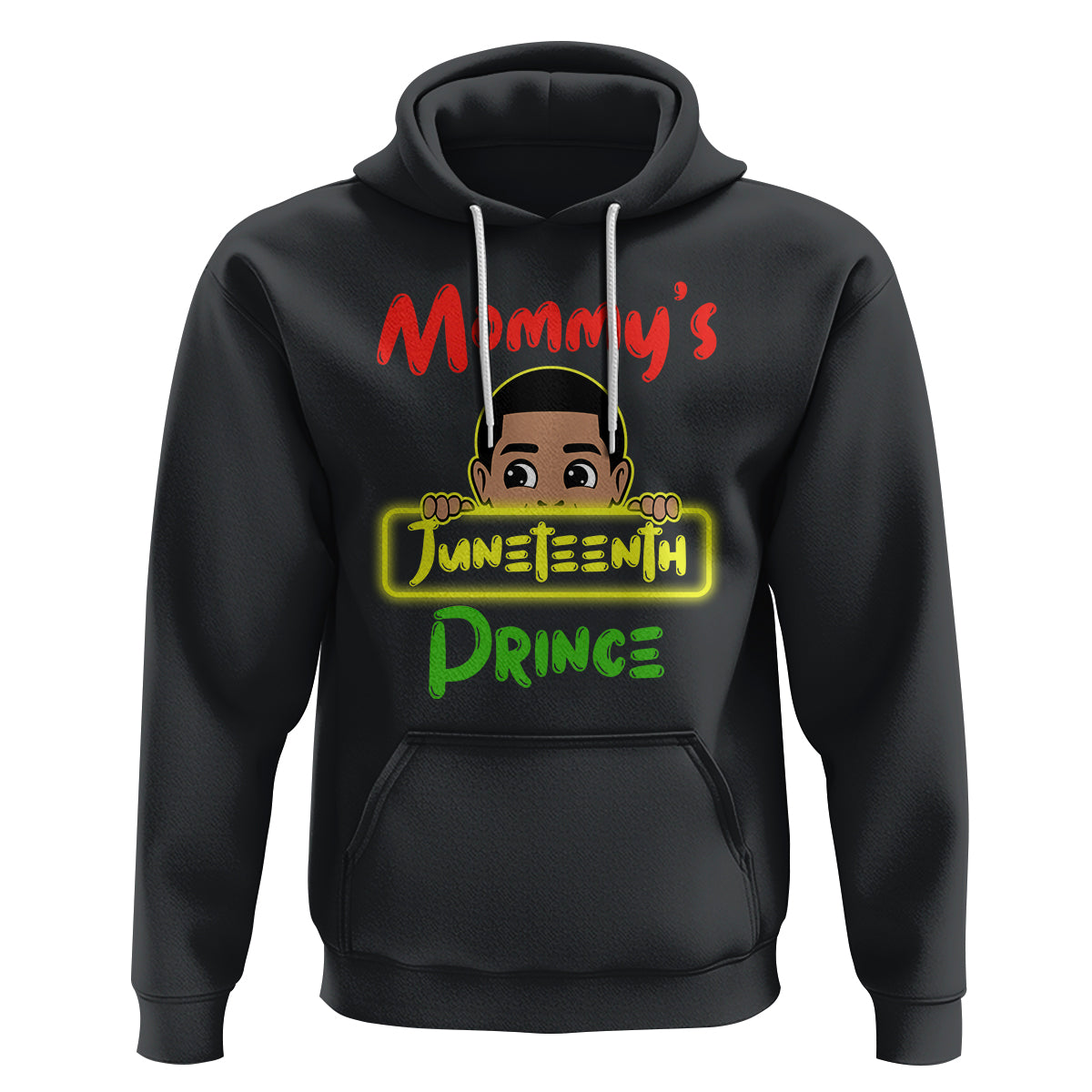 Mommy's Juneteenth Prince Funny Hoodie - Wonder Print Shop