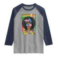 Juneteenth Is My Independence Day Raglan Shirt For Black Women Not 4th Of July
