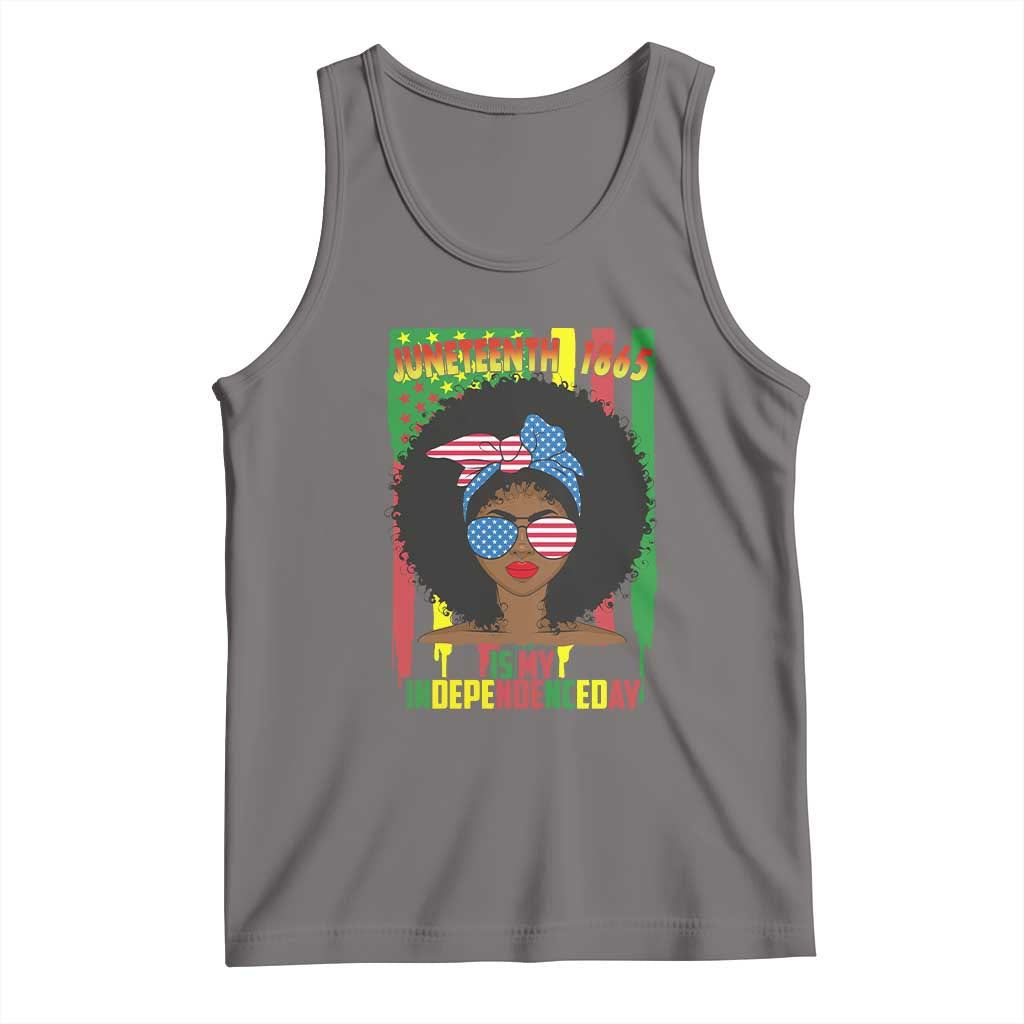 Juneteenth Is My Independence Day Tank Top For Black Women Not 4th Of July