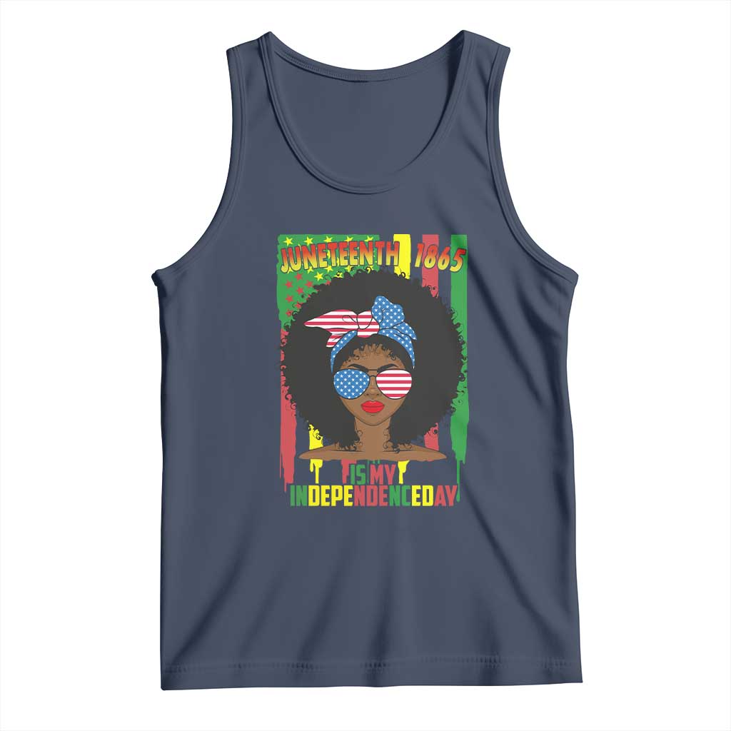 Juneteenth Is My Independence Day Tank Top For Black Women Not 4th Of July