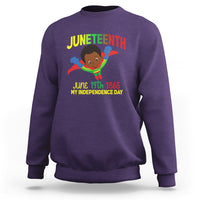 Happy Juneteenth Is My Independence Day Sweatshirt Super Hero Black Boy - Wonder Print Shop